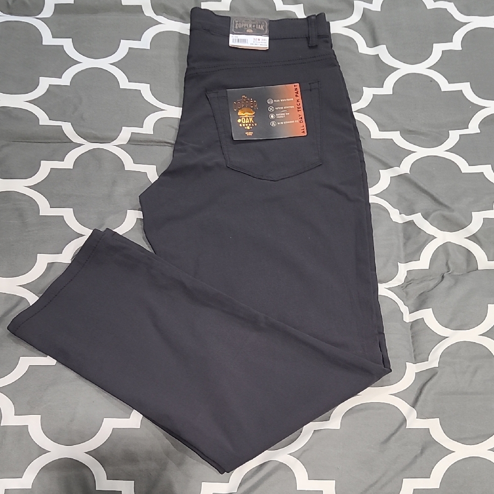 Mens Dark Gray Copper Oak Stretch 5 Pocket Pant Sz: 32x30